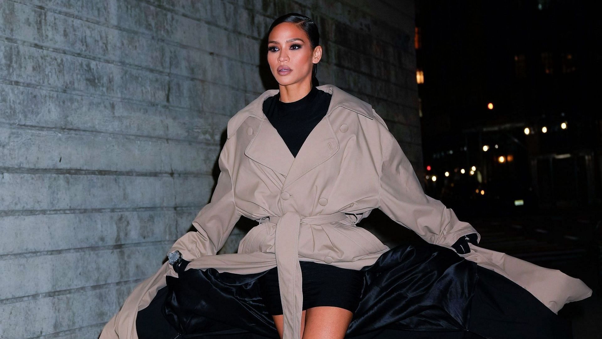 Cassie Ventura, wearing Romeo Hunte, out and about on December 15, 2022, in New York City. (Image via Gotham/GC Images)